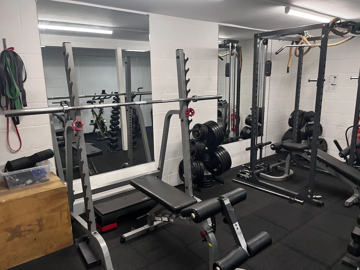 Rear of gym